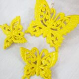appendino farfalla ceramica gialla