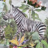 quadro con dettagli in rilievo zebra jungla
