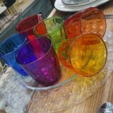 bicchieri in vetro colorati linea brizia