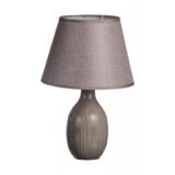 Lampada con base in ceramica ovale rigata linea “Clare” 68564