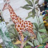 Dipinto stampato su tela metrica giraffa jungla