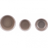 Servizio piatti in ceramica 18 pezzi grigio bordi bianchi 67046
