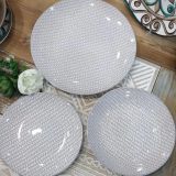 Set di piatti in ceramica da 18 piatti beige bianco 67055