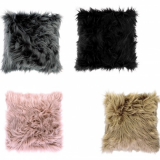Cuscino in tessuto "Furry" peloso a Cuore 4 colori 74426
