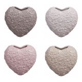 Umidificatore in ceramica cuore con fiori 4 colorazioni 66093