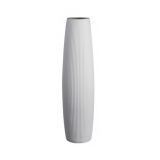 Vaso in ceramica "Blanque" alto bianco rigato 67573