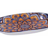 Piattino in ceramica ovale con decorazione caleidoscopio “Eva” 66063