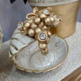Contenitore svuota tasche in ceramica conchiglia ostrica barocco