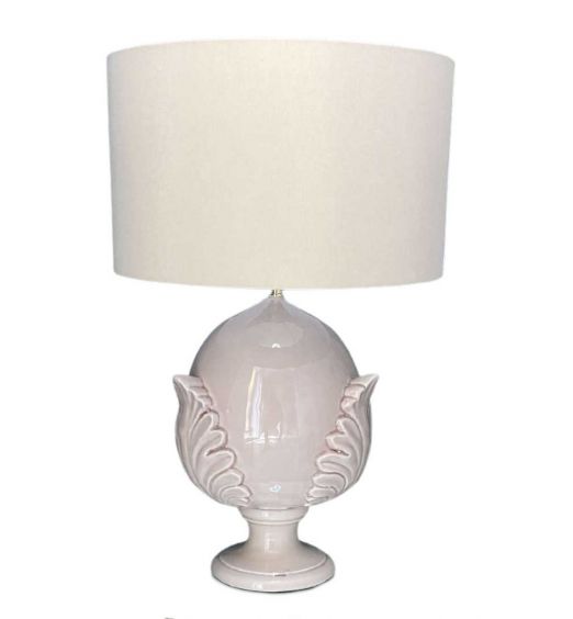 Lampada Grande Pumo in Ceramica artigianale color tortora TR108