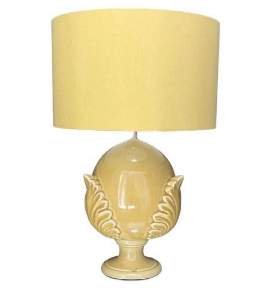 Lampada Pumo in Ceramica Pugliese colore miele 3 dimensioni