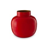 Decorazioni casa vasi per fiori in metallo rosso 25cm - 51.102.015
