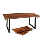 Tavolo in legno massello di acacia e ferro Agora austin 505-000702