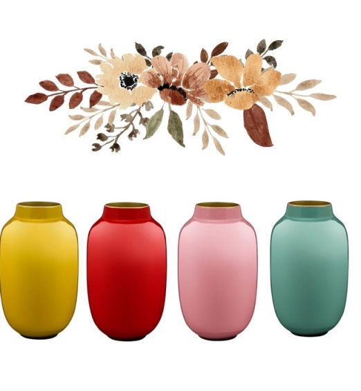 Vasi per fiori 14cm realizzati in metallo colori variegati