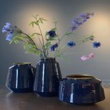 Vasi per fiori in metallo blu elegante collezione Royal
